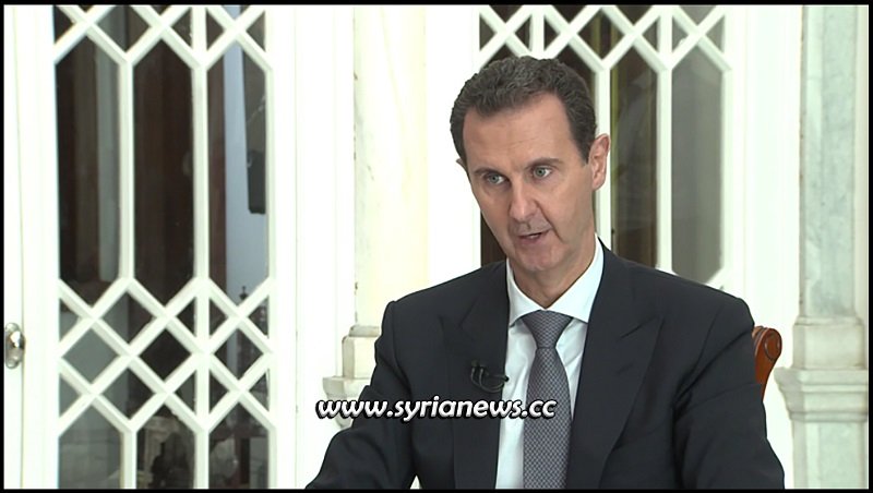 Syrian President Bashar Al Assad interview with Syria TV