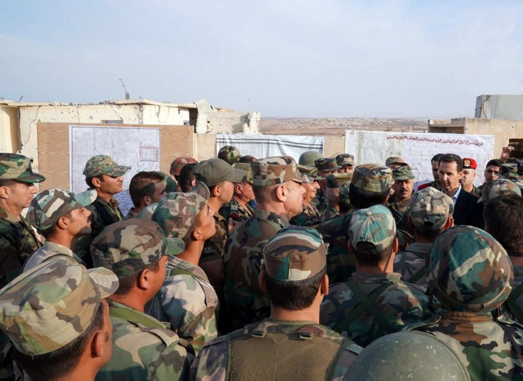Assad with SAA in Idlib