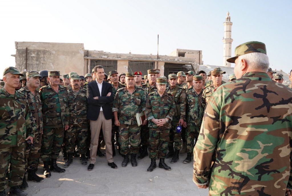 Assad with SAA in Idlib