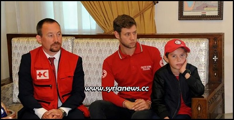 Albanian child Alvin heading to Italy after being handed over to IFRC by Syrian Authorities