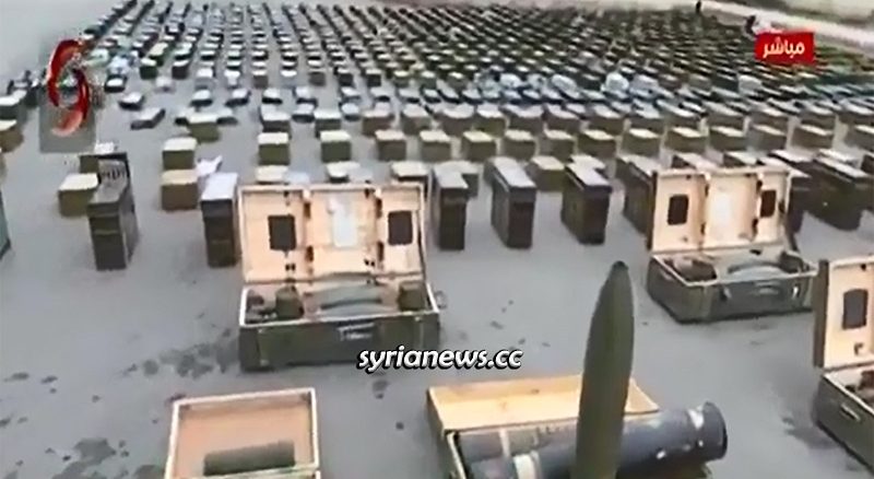 Large quantities of weapons, munition, and drugs left behind by NATO terrorists
