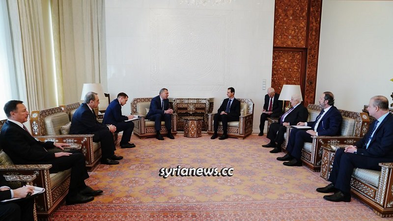 President Assad Receives Russian Delegation about Reconstruction Projects in Syria
