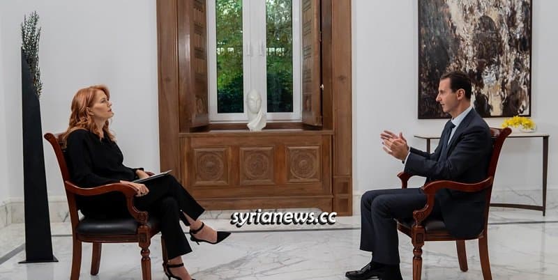 Syrian President Bashar Assad interview with Italian Rai News 24 Media