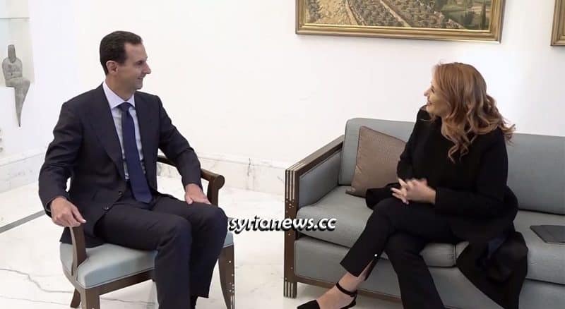 Syrian President Bashar Assad interview with Italian Rai News 24 Media