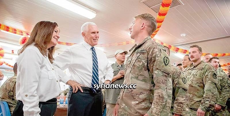 US VP Pence visiting Al Asad Air Base in Iraq bombed by IRGC today