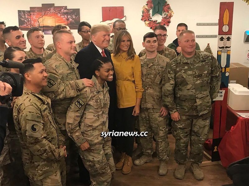 US President Trump visiting Ain Asad Air Base in Iraq bombed by IRGC today