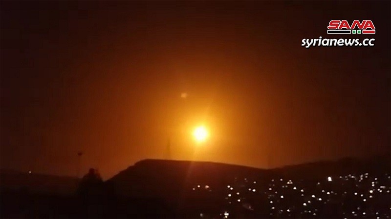 SAA air defenses confront incoming israeli missiles