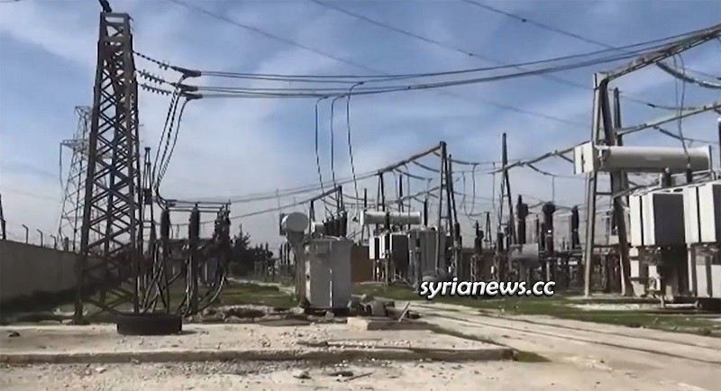 Aleppo Mansoura electricity power station back to service