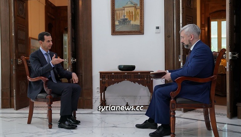 Syria President Bashar Al Assad Interview Russia 24
