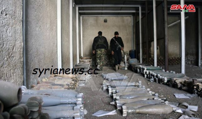 weapons and munition found by the SAA in a former clothing factory