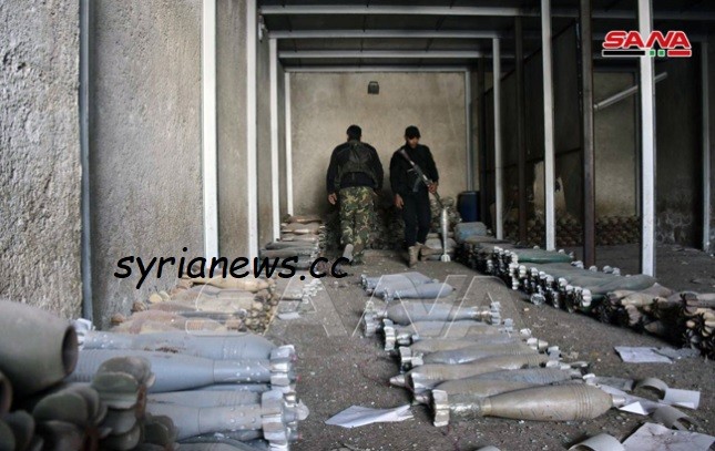 weapons and munition found by the SAA in a former clothing factory