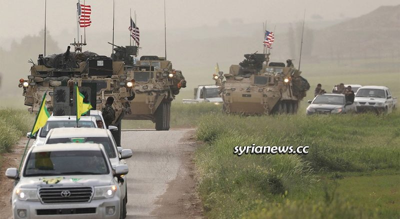 US illegal military troops - forces in Syria with Kurdish SDF help to loot Syrian oil