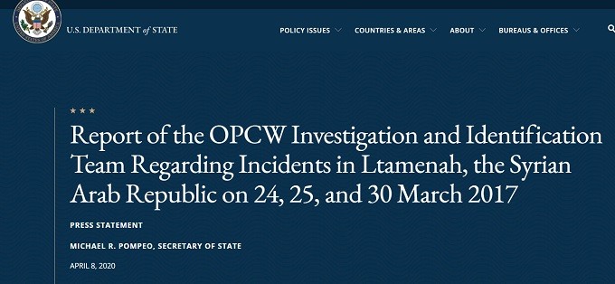 state department press release on opcw claims