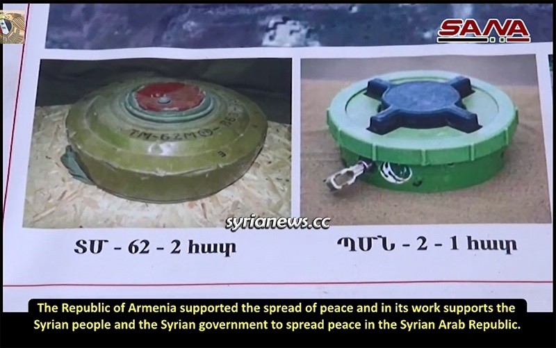Armenian humanitarian mission demine farms in Aleppo countryside