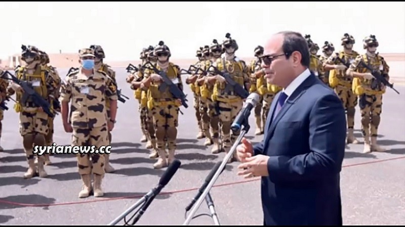 Egyptian President Sisi with Egyptian Army