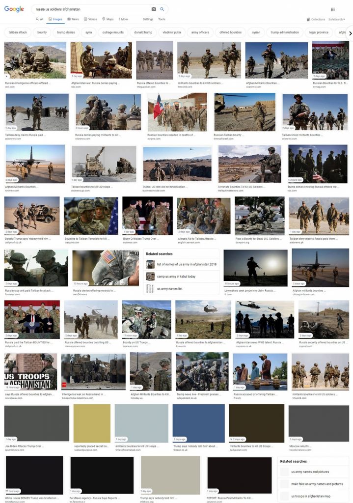 Mainstream Media Hype on New York Times Russia bounty to Afghan fighters to kill US soldiers