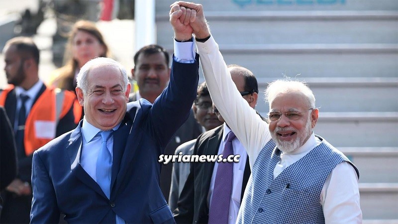 Indian Prime Minister Narendra Modi and Israeli War Criminal Netanyahu