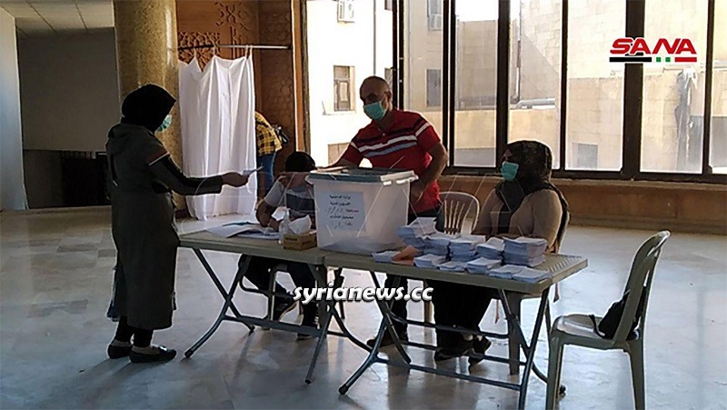 Syrians casting votes in Parliament Elections 2020