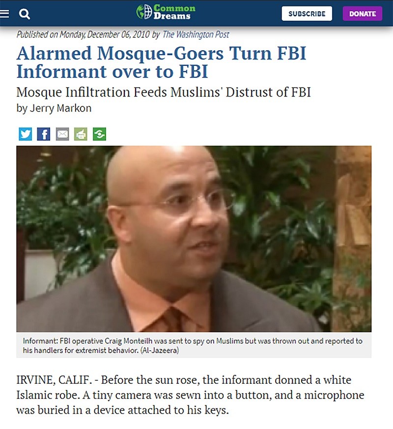 FBI planted extremist at a mosque to recruit Jihadists