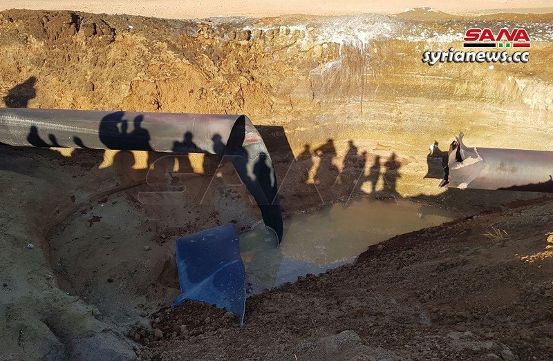 Gas pipeline explosion - Syria Damascus countryside - terror