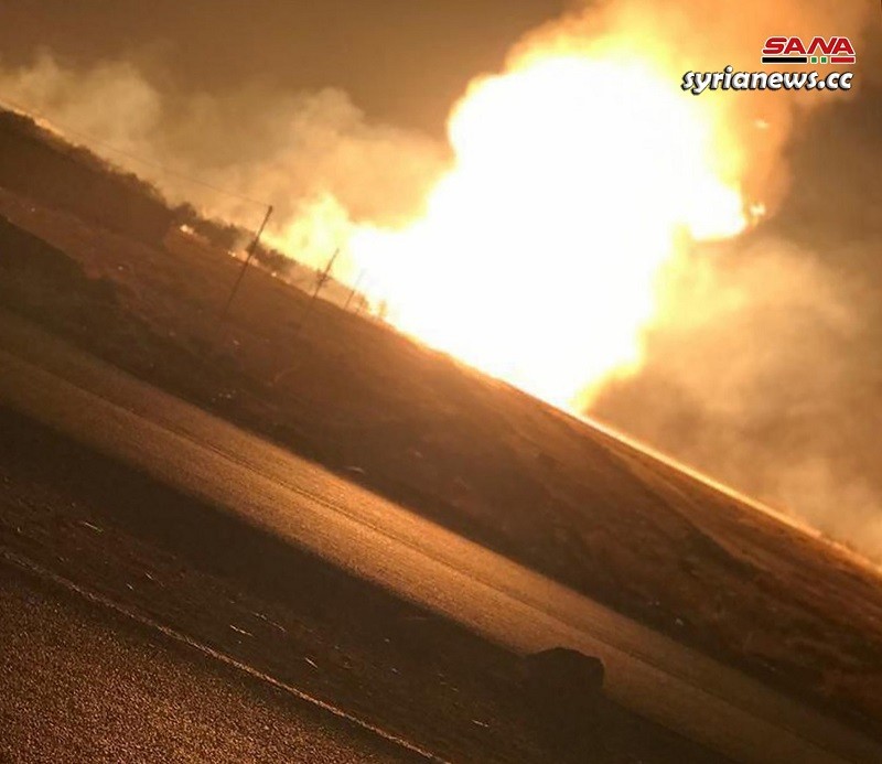 Gas pipeline explosion - Syria Damascus countryside - terror