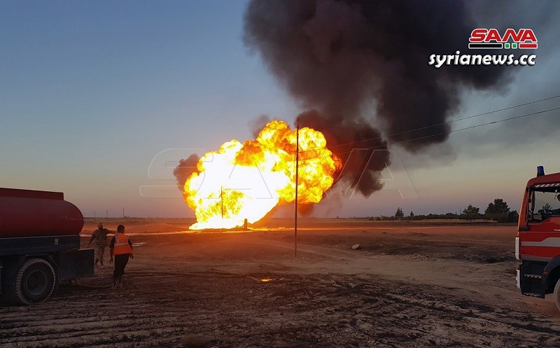 Gas pipeline explosion - Syria Damascus countryside - terror