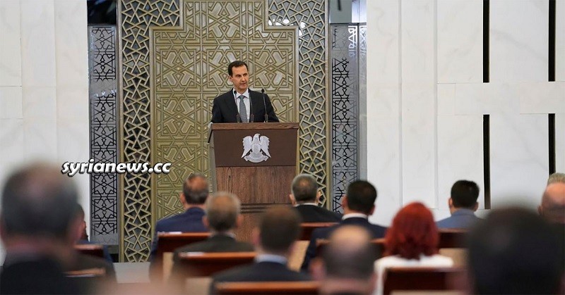 Syrian President Bashar Assad Addressing Syrian Parliament - Damascus