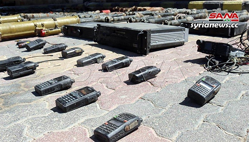 Communication devices left behind by US-sponsored ISIS terrorists in Al Mayadeen