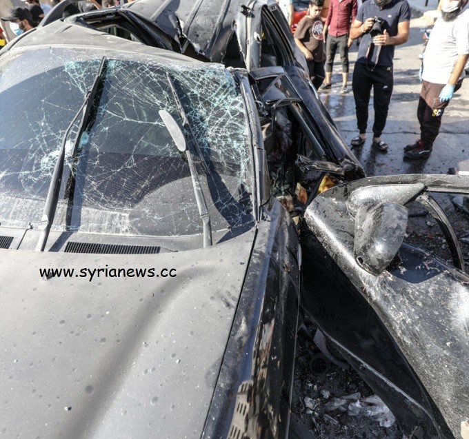 Idlib - Qussour: UAV drone bombs a car kills foreign terrorists