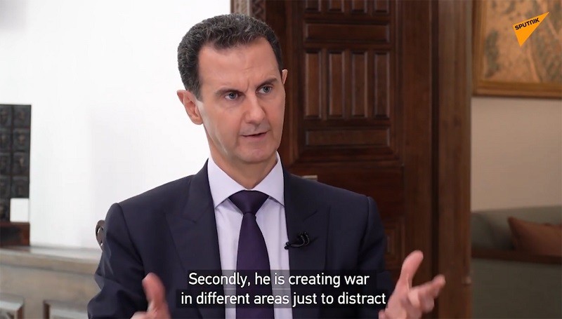 Syrian President Bashar Assad interview with Sputnik