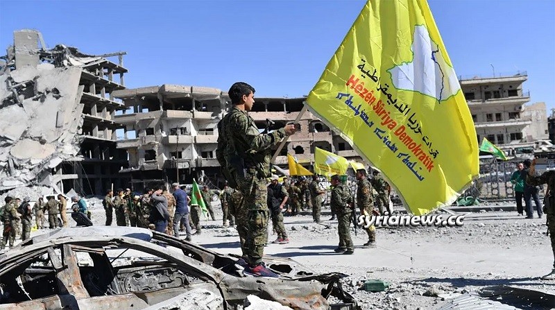 SDF Kurdish separatist Militia sponsored by the USA and Israel in Northern Syria