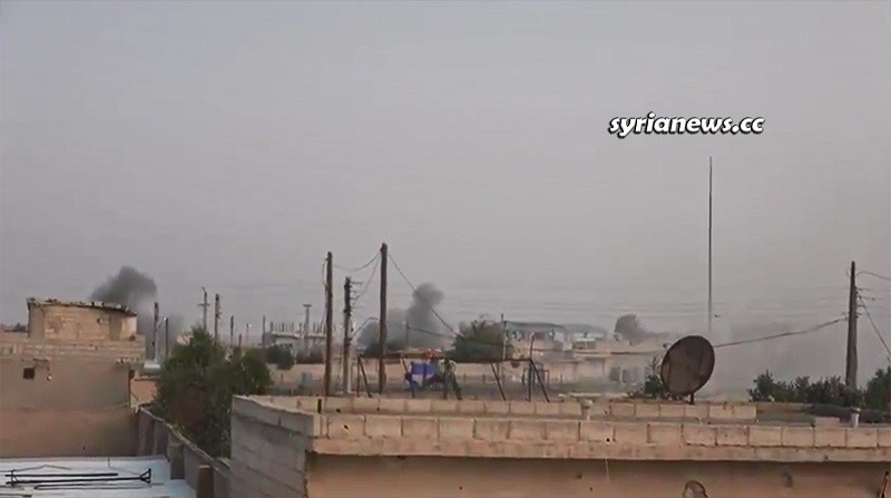 Erdogan terrorists shelling Ain Issa Northern Raqqa Countryside