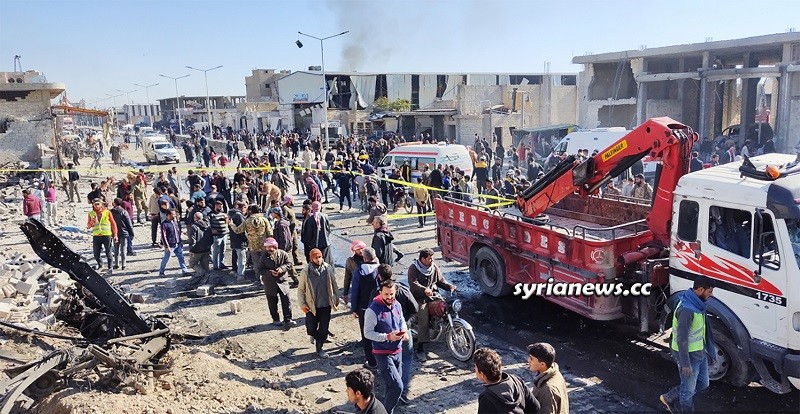 Explosion in Al Bab city northern Aleppo countryside