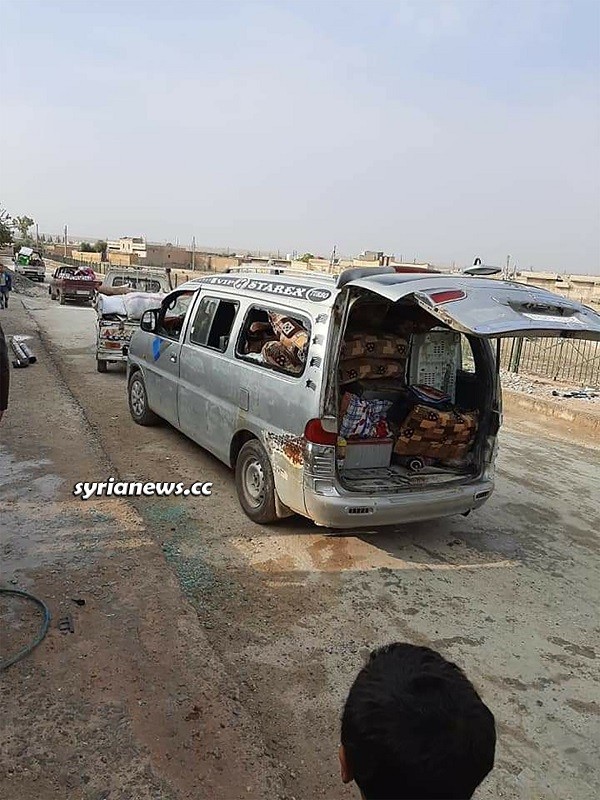 Syrian civilians fleeing Ain Issa attacked by Erdogan terrorists