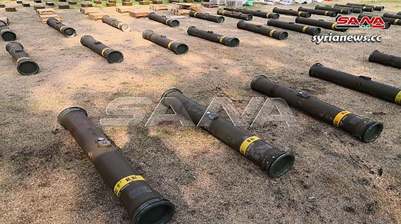 Weapons and munition left behind by NATO terrorists south Syria