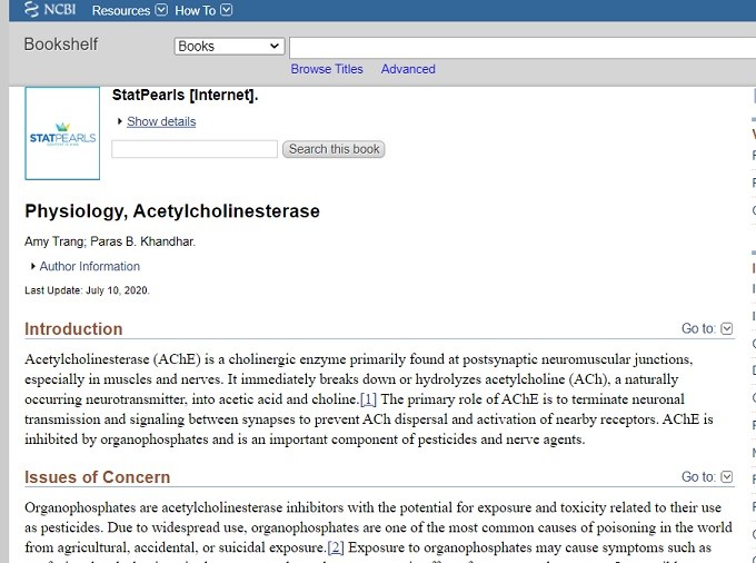 physiology, acetylcholinesterase