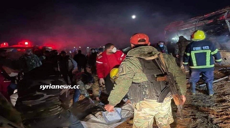 ISIS terrorist attack on a bus in Deir Ezzor