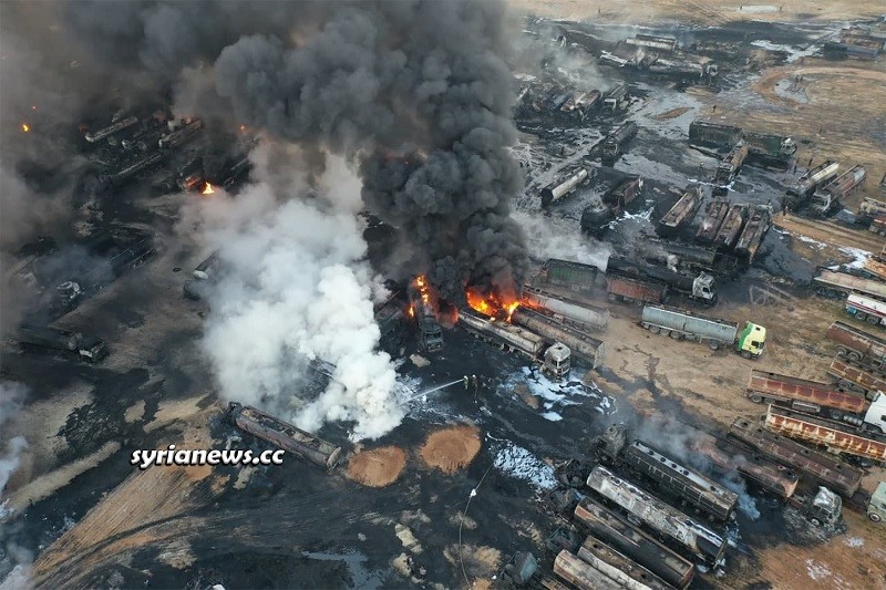 SAA Destroys Erdogan Stolen Syrian Oil Facility Northern Aleppo countryside