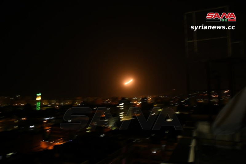 Israel bombing against Damascus from over the Golan and Lebanon