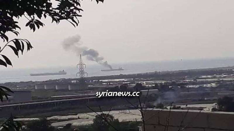 Tanker caught fire opposite the Syrian coast