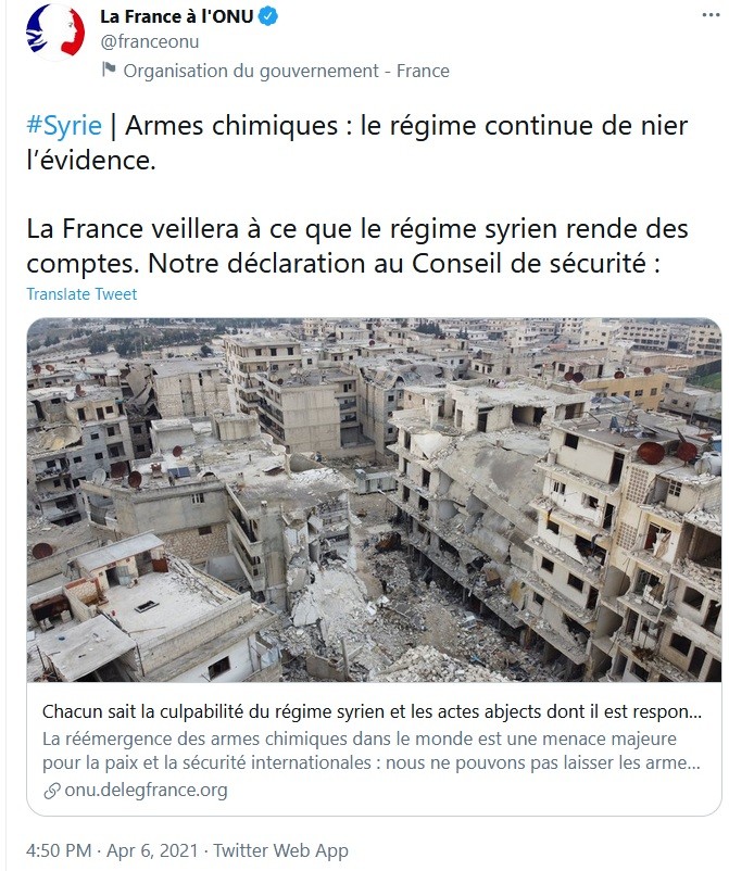 France continues to threaten Syria over chemical weapons.