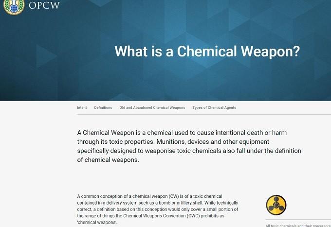 OPCW chemical weapons definition