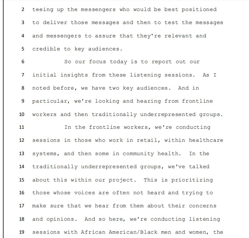 Will the nu omicron also focus on "''traditionally underrepresented groups," i.e, "African-Americans"?