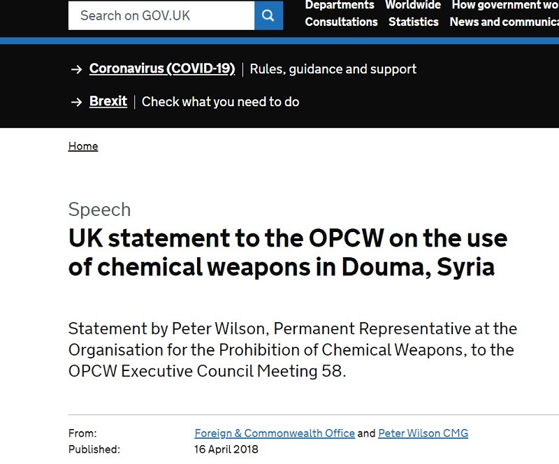 UK issues chemical weapons lies for al Qaeda against Syria