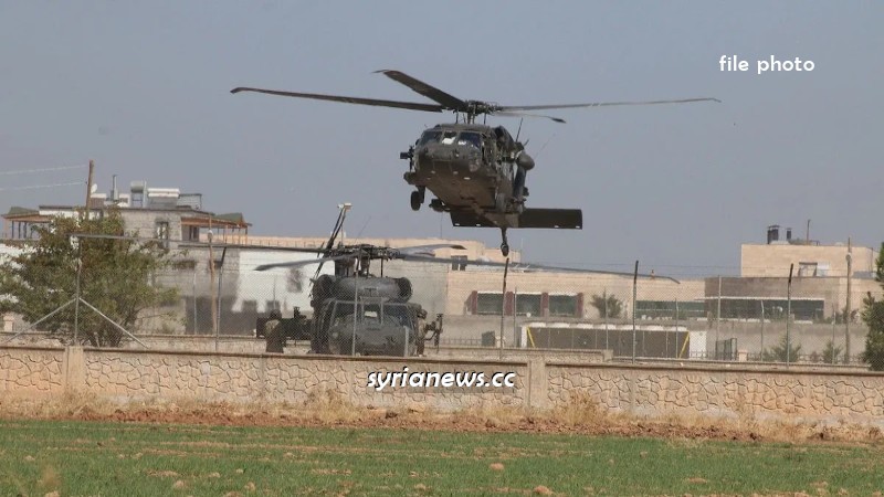 US forces helicopters in Syria support Kurdish SDF terrorists