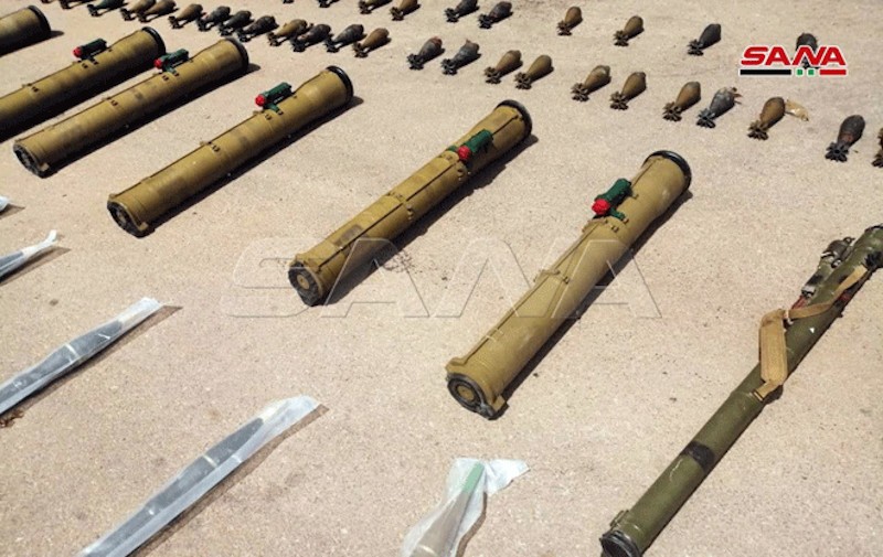 Weapons and munition found in Daraa southern Syria