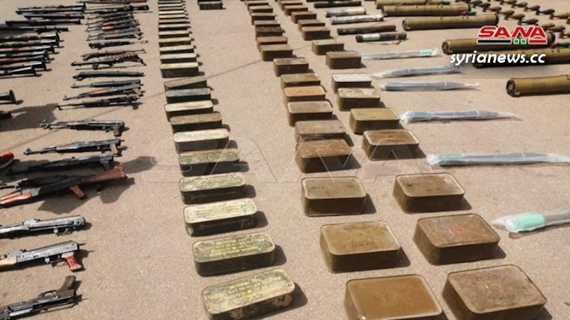 Weapons and munition found in Daraa southern Syria
