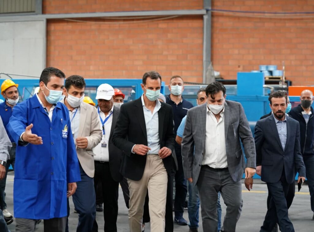 Syria President Assad in Hassia Industrial City - 03 May 2021