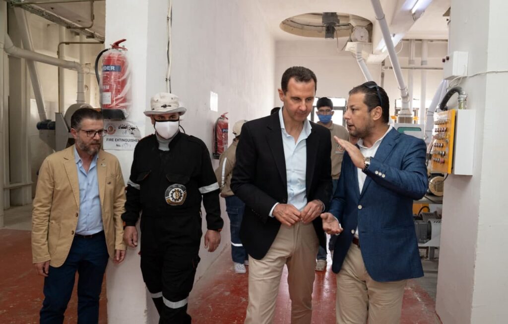 President Assad in Hassia, Homs