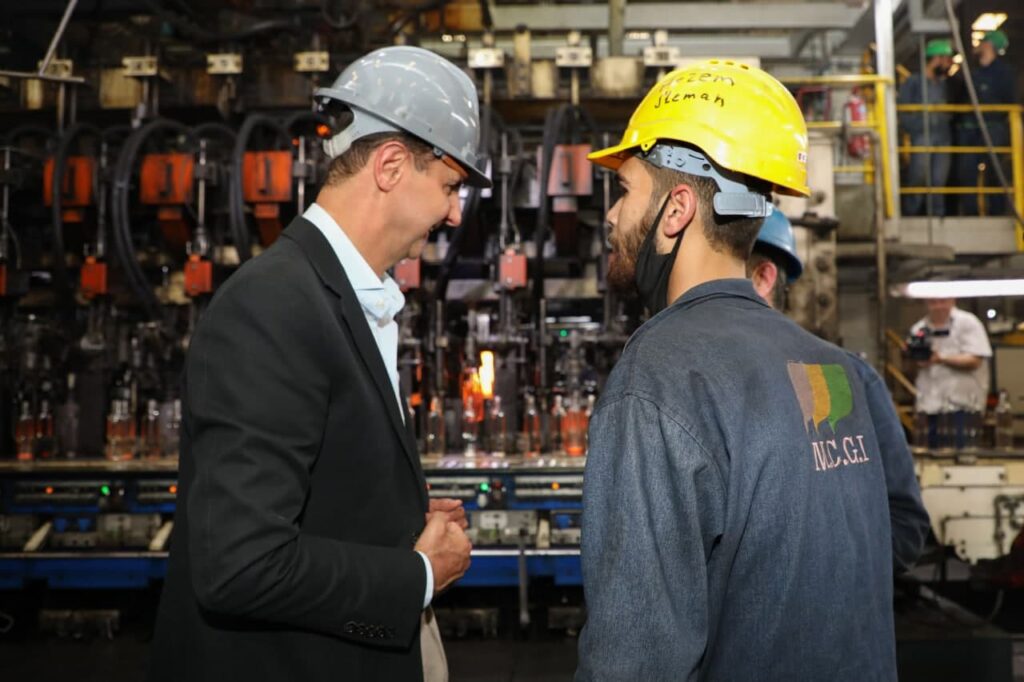 President Assad in Hassia, Homs